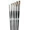 Trekell Legion Synthetic Mongoose Long Handle Artist Brush - Complete Brush Set - Long Filbert